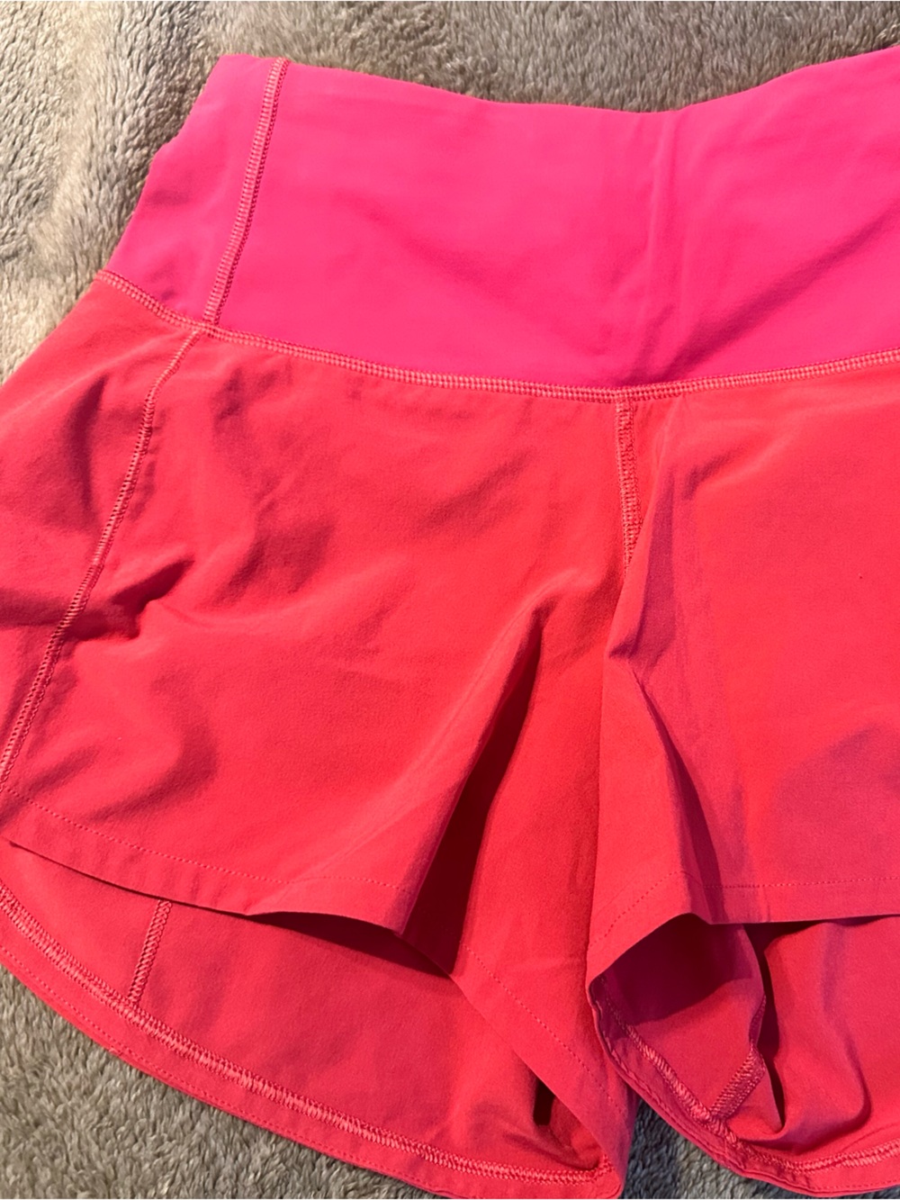 lululemon athletica pinkish red speed up HR 4 inch Athletic Shorts